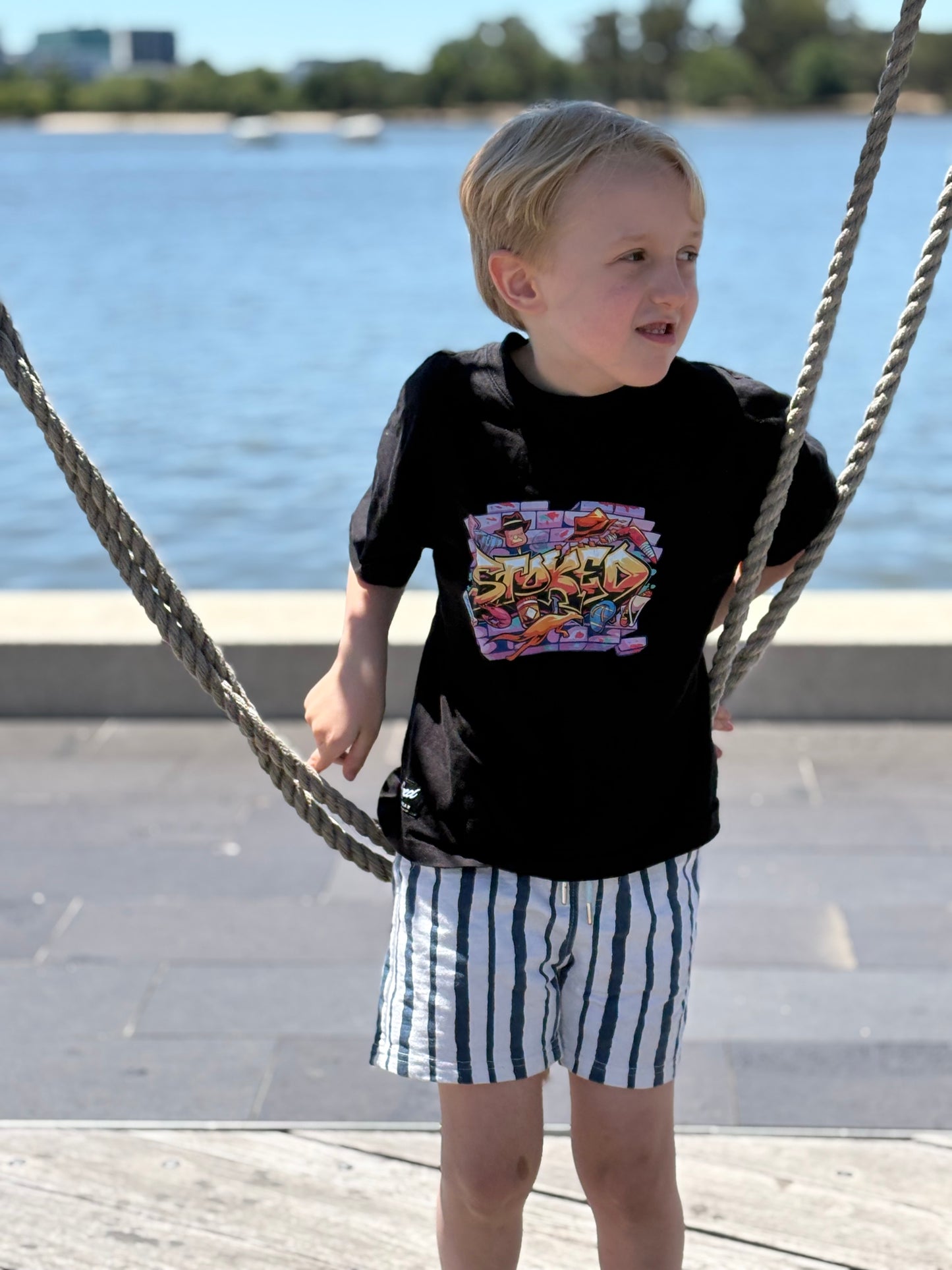 Kids Stoked Aussie Graphic Tee