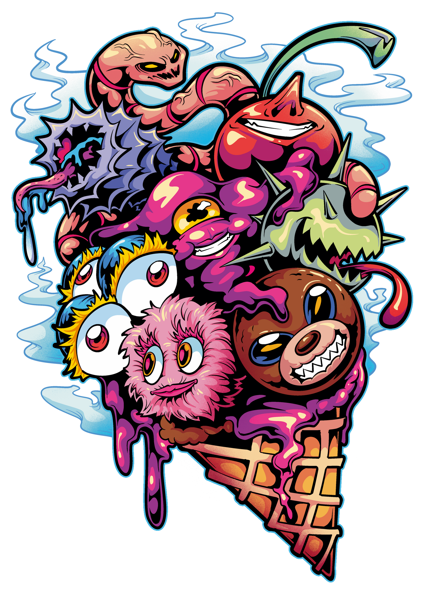 Kids Monster ice-cream Graphic Tee