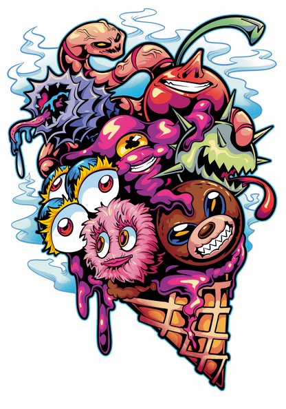 Kids Monster ice-cream Graphic Tee
