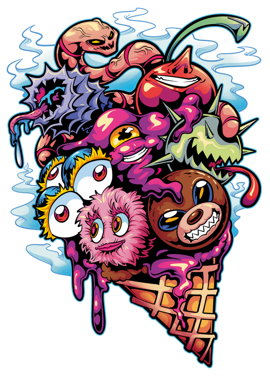 Kids Monster ice-cream Graphic Tee