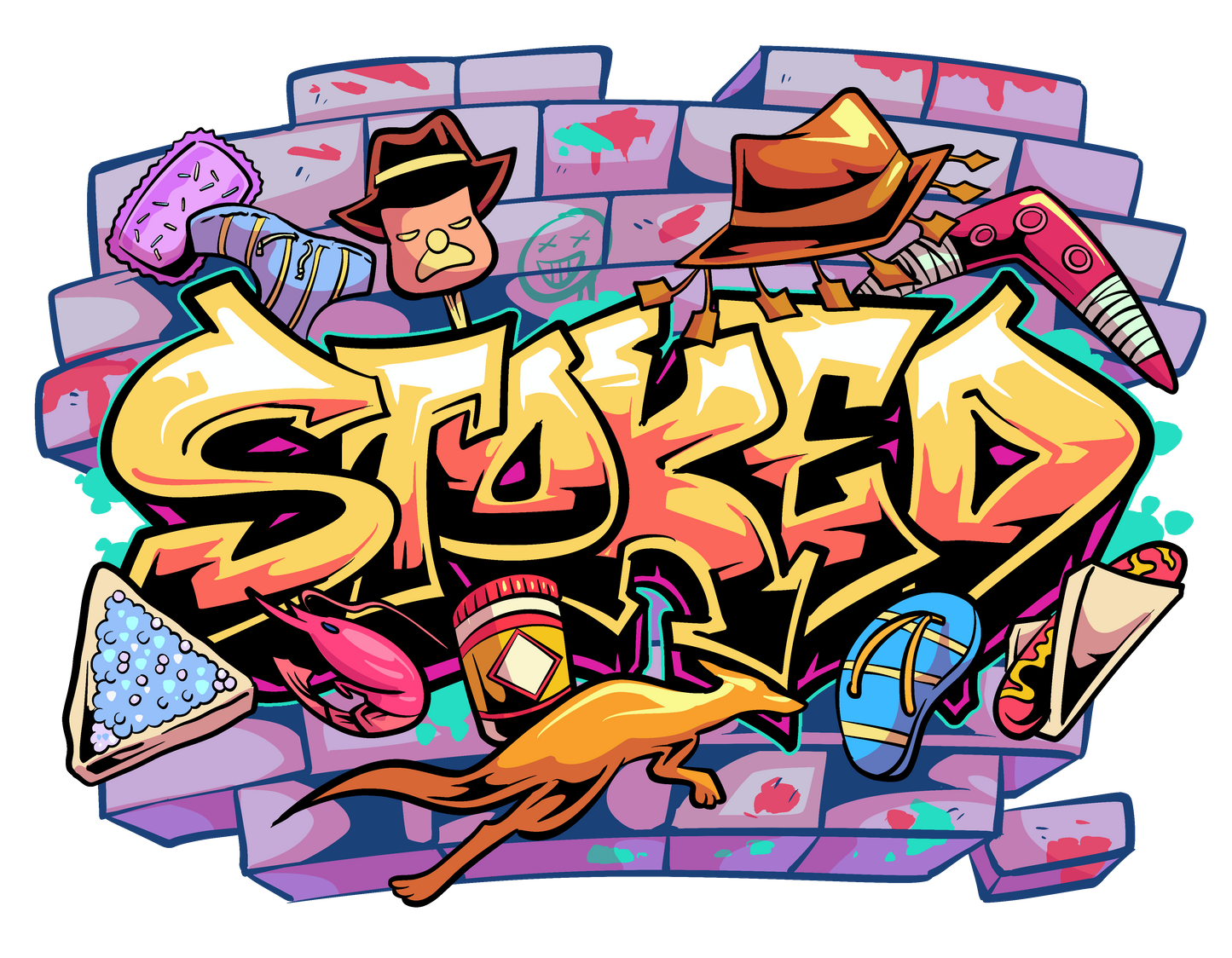 Kids Stoked Aussie Graphic Tee